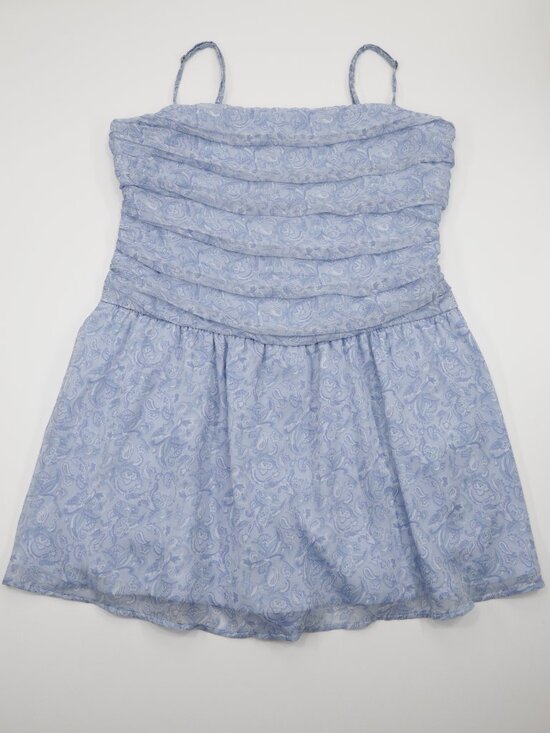 Hollister Dresses & Skirts - Hollister Women Pocket Floral Adjustable Strap Chiffon Skort Dress Blue Size XL